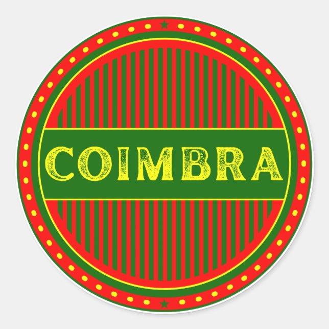 Adesivo Coimbra City Pride Emblem – Portuguese Identity (Frente)