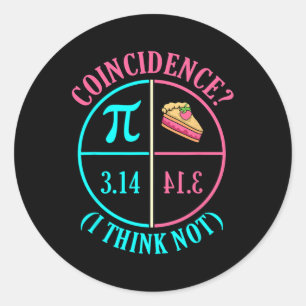 Adesivo Coincidência Pi Day Lover Professor de Matemática