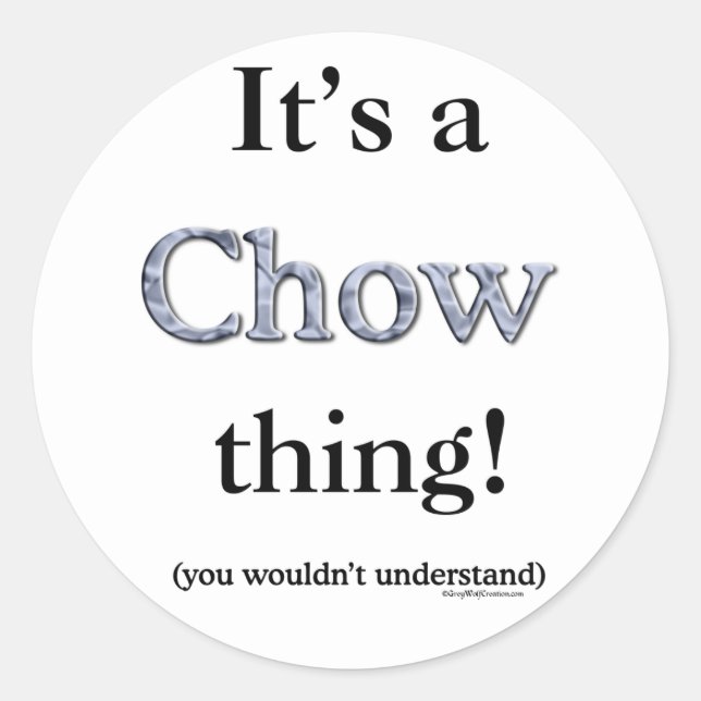 Adesivo Coisa Chow Chow (Frente)