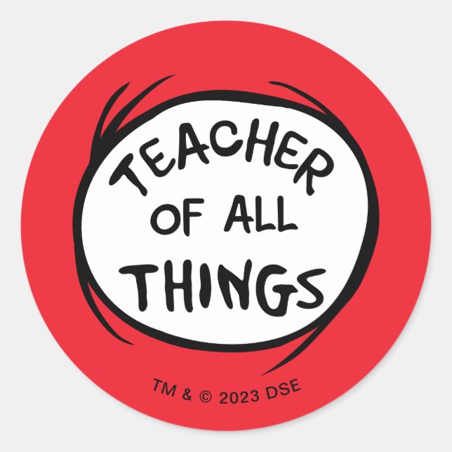 Adesivo Coisa Dois - Professor de todas as coisas (Frente)