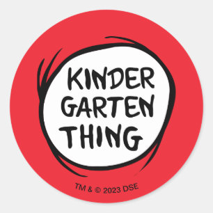 Adesivo Coisa Um Dois - Coisa Do Jardim De Infância