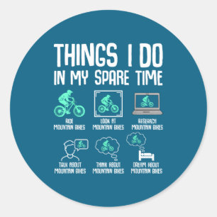 Adesivo Coisas Bicicleta de Montanha Spare Time