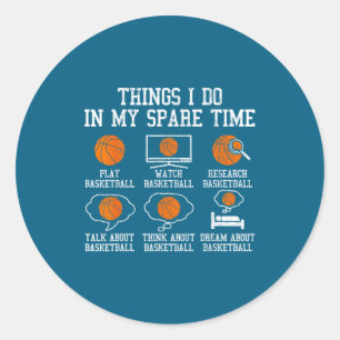 Adesivo Coisas de Basquete Tempo Livre Bball