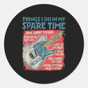 Adesivo Coisas de Guitarra que Faço no Meu Tempo Livre Div