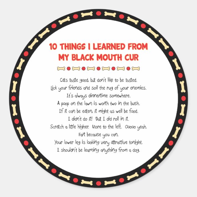 Adesivo Coisas Engraçadas Que Aprendi Com A Minha Boca Neg (Frente)