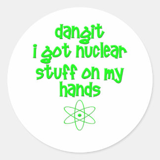 Adesivo Coisas Nucleares nas Mãos