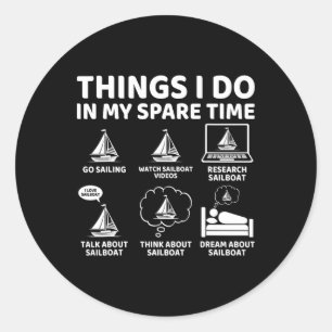 Adesivo Coisas Que Eu Faço Em Meu Barco De Navegação Barco