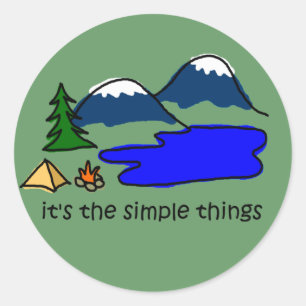 Adesivo Coisas simples - acampando