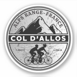 Adesivo Col d'Allos, turismo de bicicleta dos Alpes france