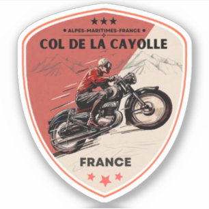 Adesivo Col de la Cayolle francês Alpes tour de motobike