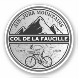 Adesivo Col de la Faucille passeio de bicicleta nos Alpes 