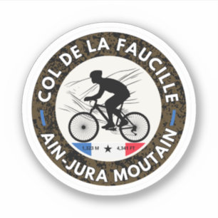 Adesivo Col de la Faucille passeio de bicicleta nos Alpes