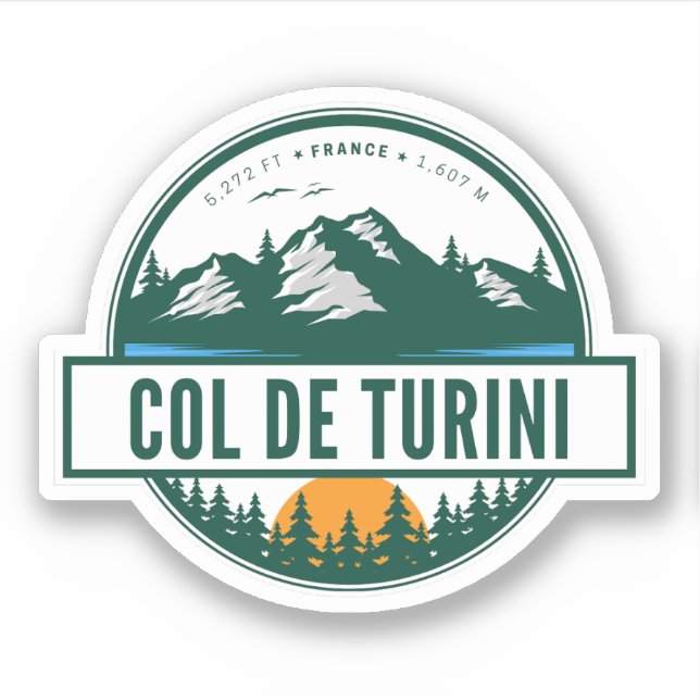 Adesivo Col de Turini, Alpes Marítimos (Frente)