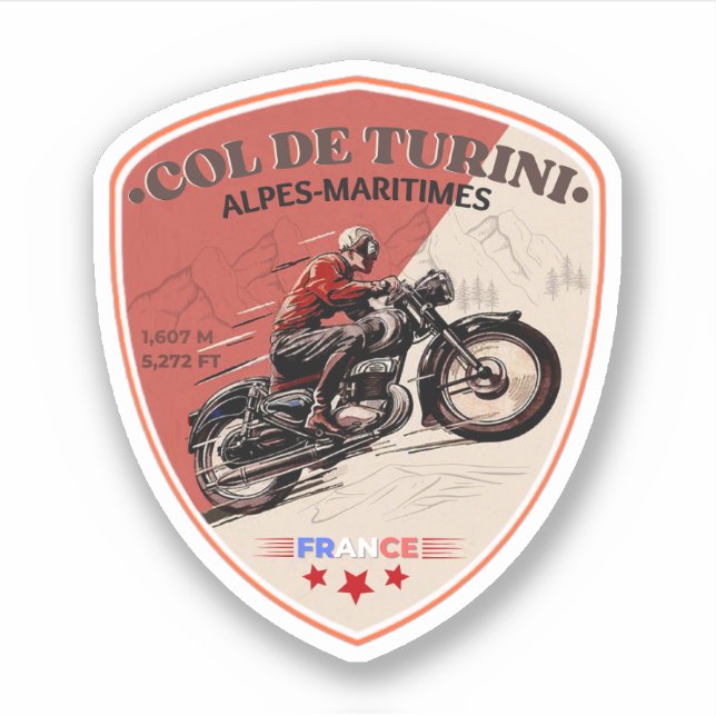 Adesivo Col de Turini, Alpes Marítimos (Frente)