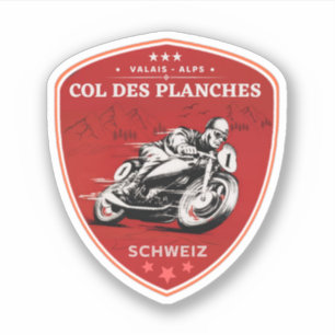 Adesivo Col des Planches passeio de moto pelos alpes suíço