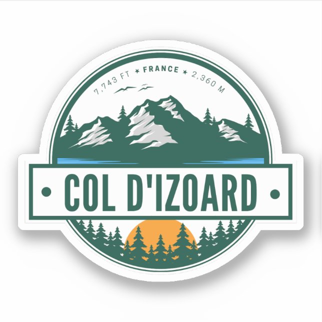Adesivo Col d'Izoard D 902 Maciço do Queyras (Frente)