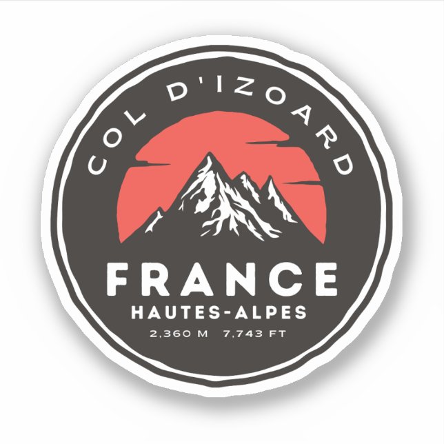 Adesivo Col d'Izoard D 902 Maciço do Queyras (Frente)