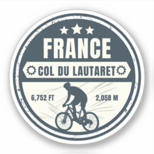 Adesivo Col du Lautaret Alpes franceses passeio de bicicle