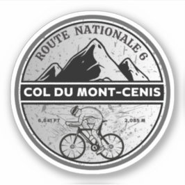 Adesivo Col du Mont Cenis maciço francês bicicleta Alpina 