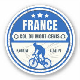 Adesivo Col du Mont Cenis maciço francês bicicleta Alpina 