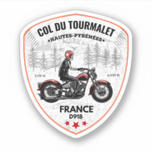 Adesivo Col du Tourmalet-viagem à passagem de montanha fra