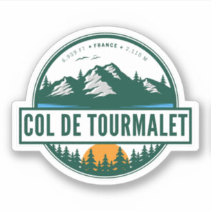 Adesivo Col du Tourmalet-viagem de moto pela passagem de m