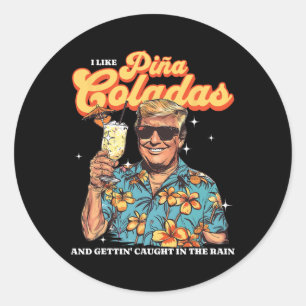Adesivo Coladas Donald Trump Summer Vacation Hawaii Beach