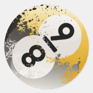 Adesivo colagem de 8 & 9 bolas