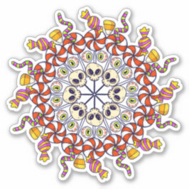 Adesivo Colagem de Doces Feliz Halloween