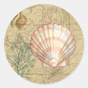 Adesivo Colagem de Mapa Costeiro