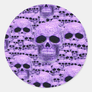 Adesivo Colagem do crânio roxo celta