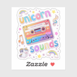 Adesivo Colagem do Unicorn Cassette