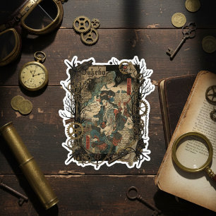 Adesivo Colagem Gótico Japonês Vintage