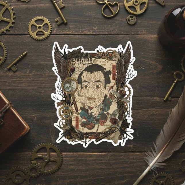 Adesivo Colagem Gótico Japonês Vintage – (Criador carregado)