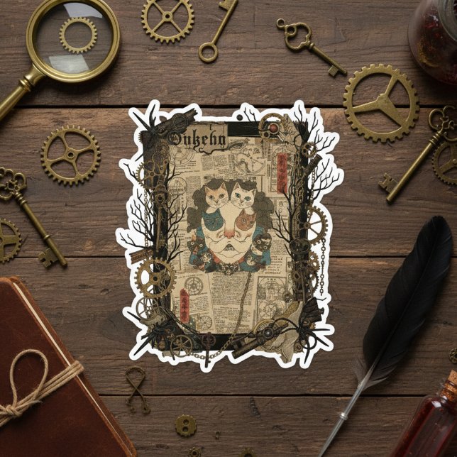 Adesivo Colagem Gótico Japonês Vintage – (Criador carregado)