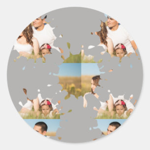 Adesivo Colagem simples e elegante de fotos em círculo pe