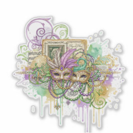 Adesivo Colagem Splatter Mardi Gras