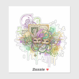 Adesivo Colagem Splatter Mardi Gras