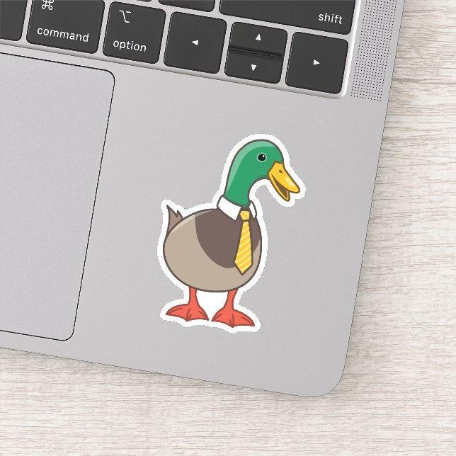Adesivo Colar Branca do Pato Mallard Cute (Detalhe)