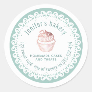 Adesivo Colar cupcakes caseiros e guloseimas