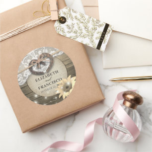 Adesivo Colar em ferradura, Colar do Coração, Chá de casam