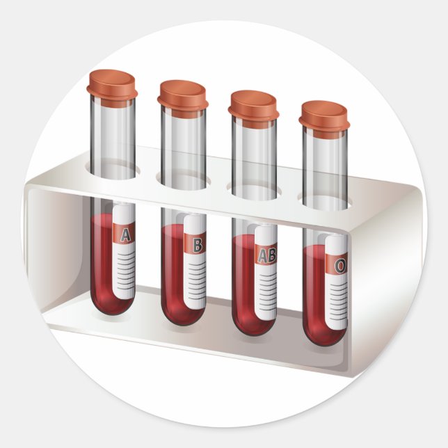 Adesivo Colas de amostras de sangue (Frente)