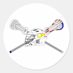 Adesivo Colas de lacrosse com capacete