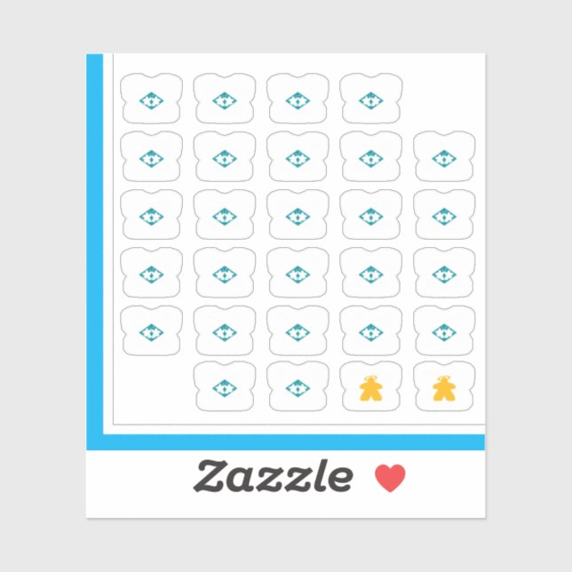 Adesivo Colas de Raposa - Duo Jogo de Conselho (Folha)