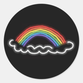 Adesivo Colas redondas Neon Rainbows (Preto)