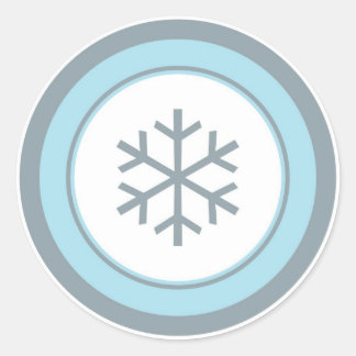 Adesivo Colas simples de cinza azul com flocos de neve