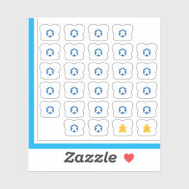 Adesivo Colchetes de chá - Cara de jogos de Conselho