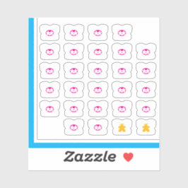 Adesivo Colchetes de chá - Casal de jogos de Conselho