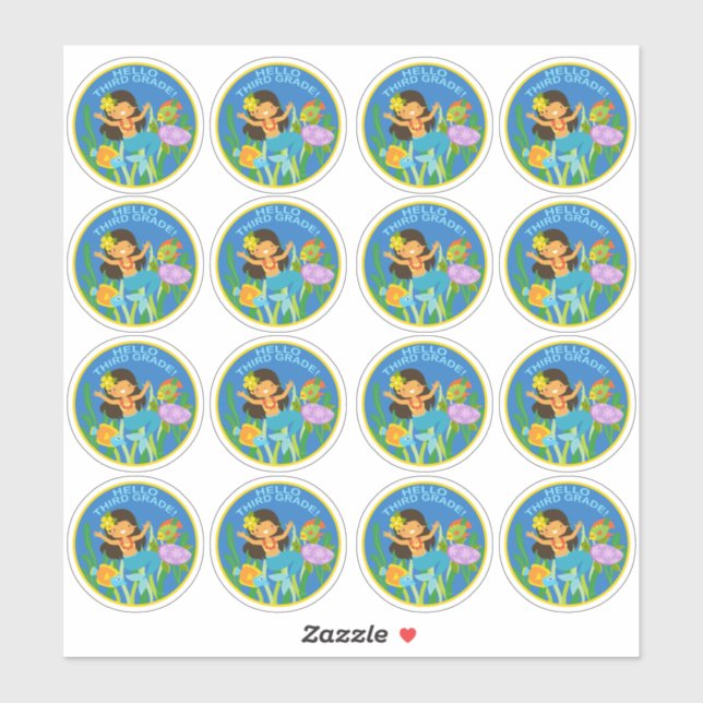 Adesivo Colchetes de escola, Alô, 3º ano! (Folha)