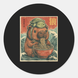 Adesivo Cole Capybara E Mochila De Tartaruga Ramen Kawaii 